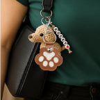 Leather Pet Hair Keepsake Keychain