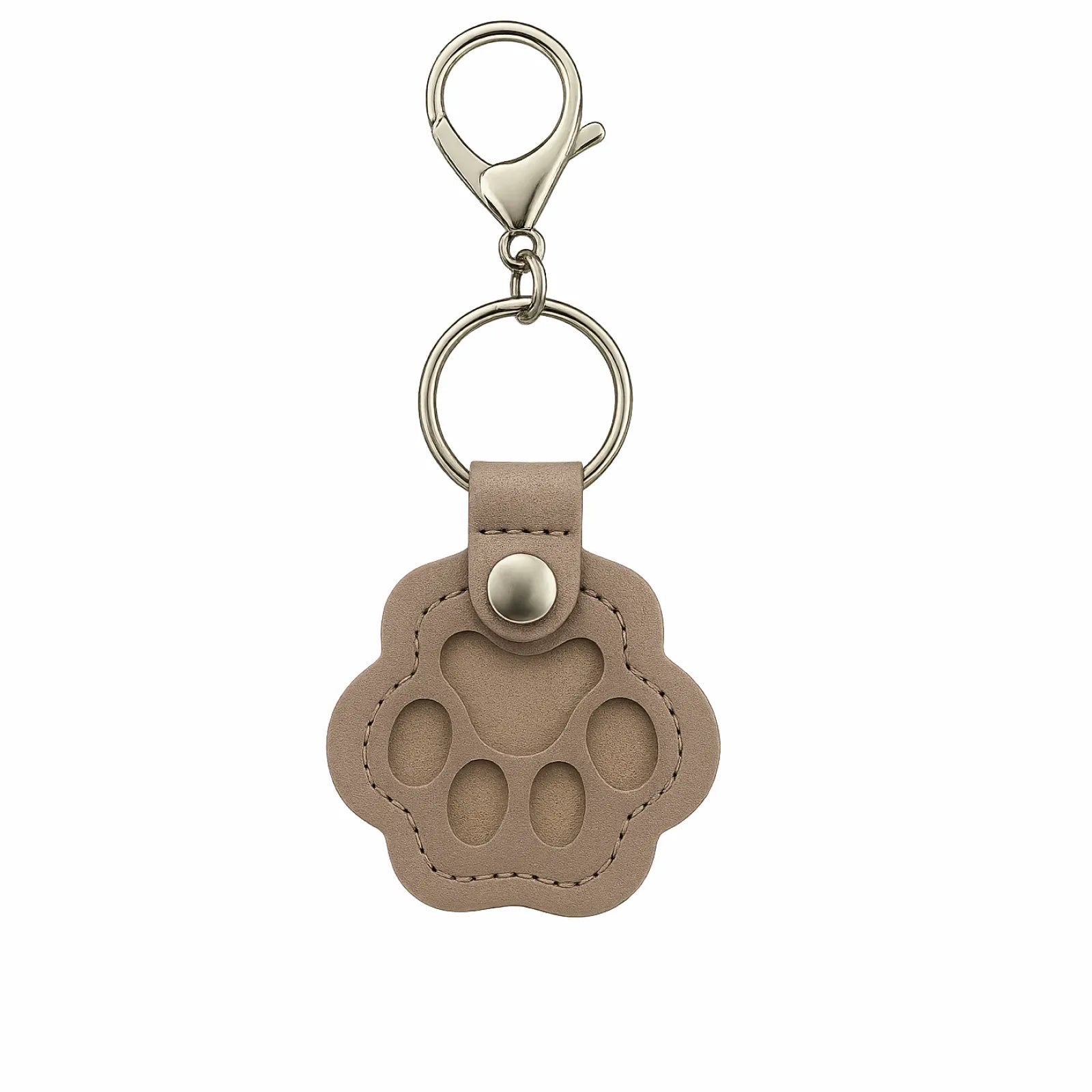 Leather Pet Hair Keepsake Keychain – Paw Print Memorial Pendant & Hair Storage Holder, Souvenir Gift for Cat & Dog Owners