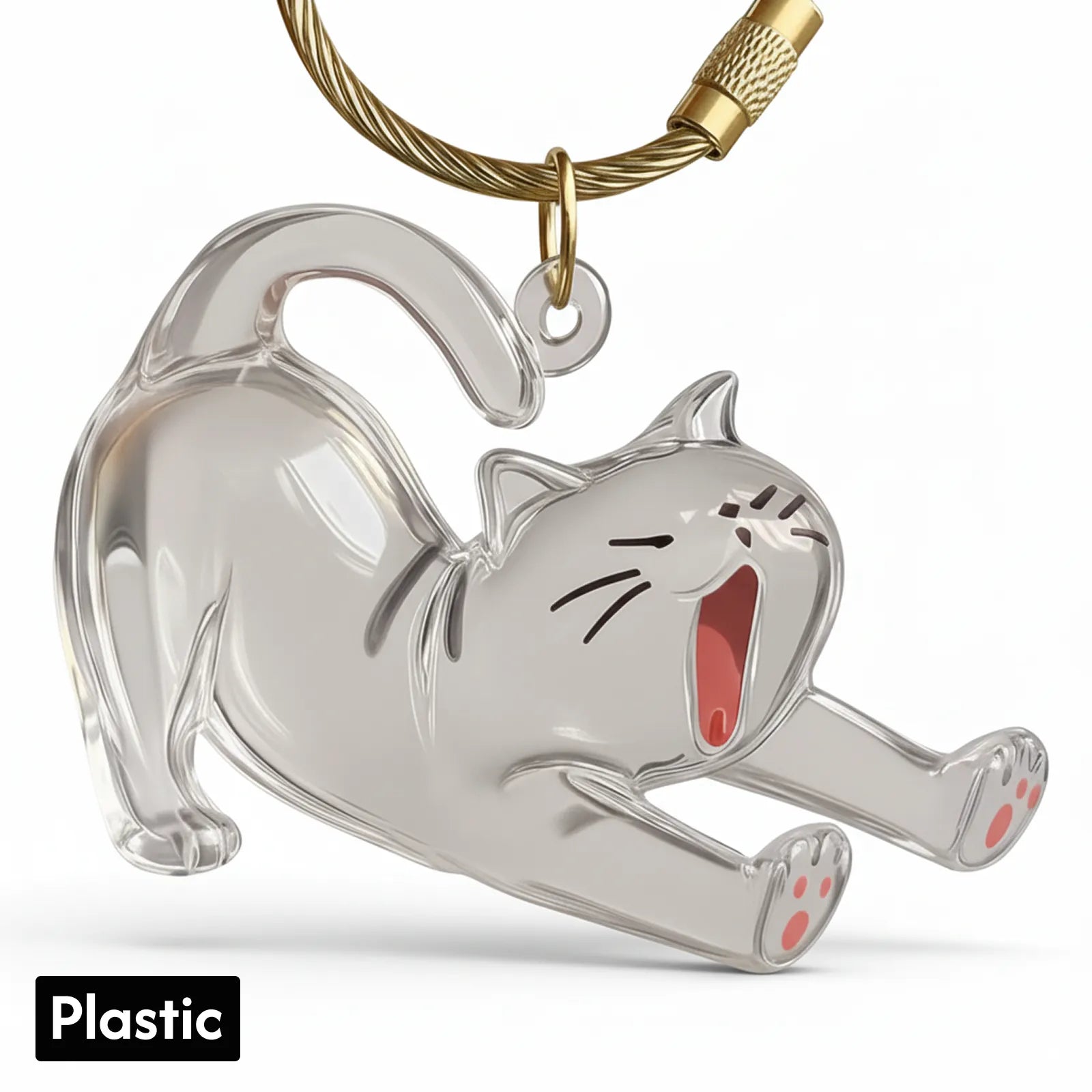 Acrylic Pet Hair Keepsake Memorial Pendant – Transparent Cat Keychain Ashes Holder, Remembrance Gift for Cat & Dog Owners