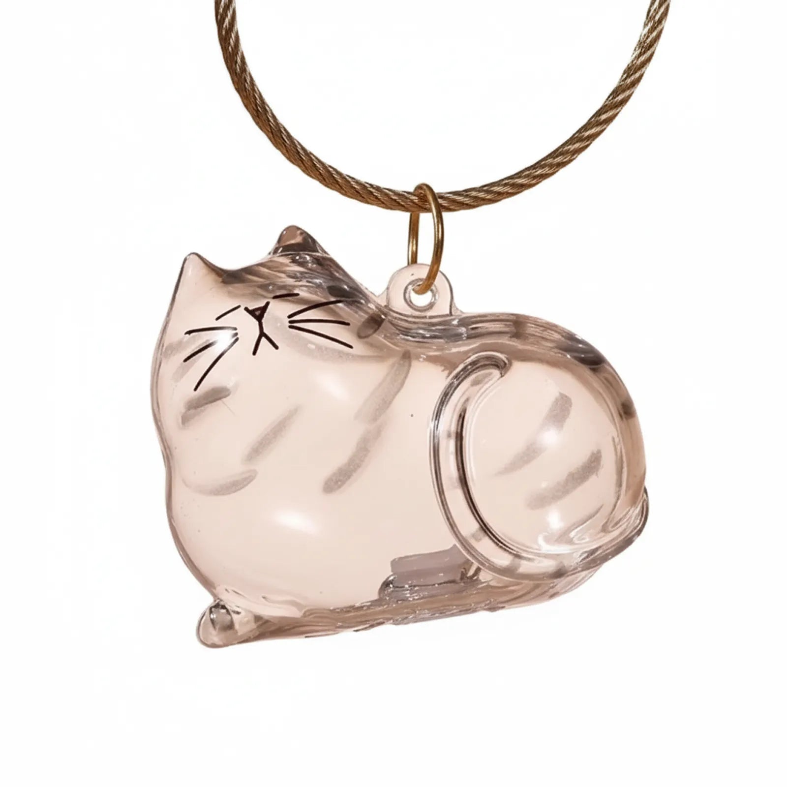 Acrylic Pet Hair Keepsake Memorial Pendant – Transparent Cat Keychain Ashes Holder, Remembrance Gift for Cat & Dog Owners