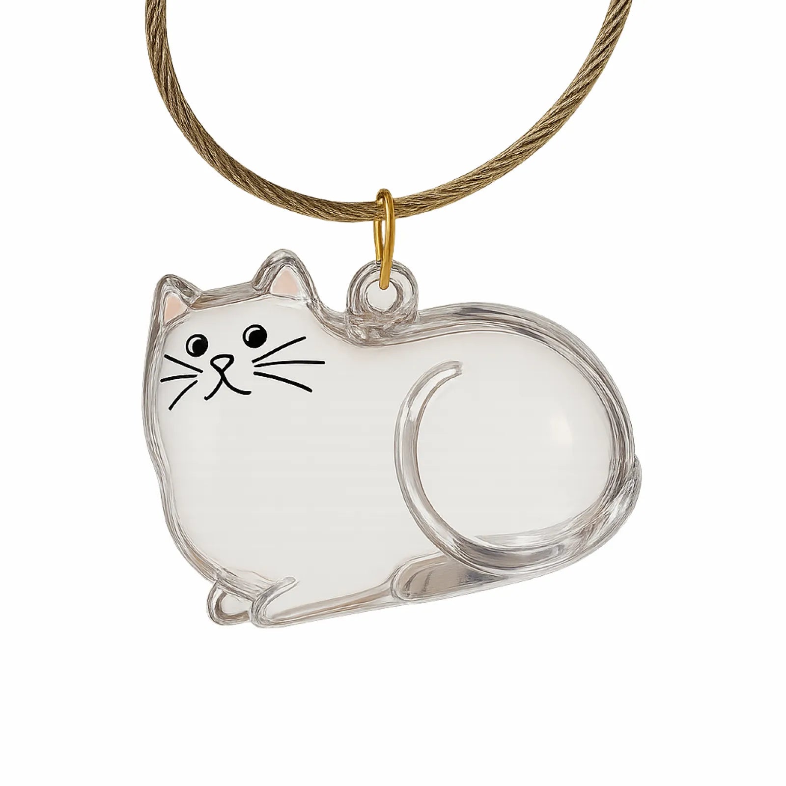 Acrylic Pet Hair Keepsake Memorial Pendant – Transparent Cat Keychain Ashes Holder, Remembrance Gift for Cat & Dog Owners