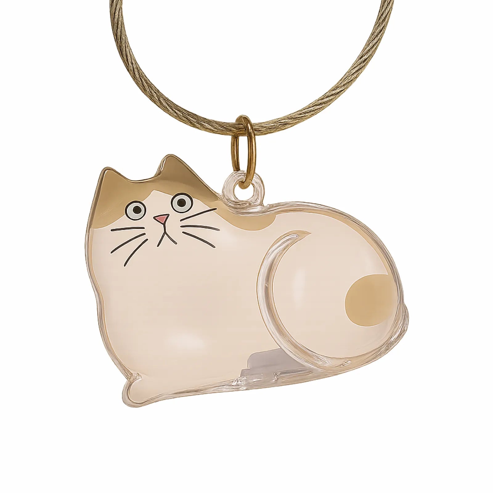 Acrylic Pet Hair Keepsake Memorial Pendant – Transparent Cat Keychain Ashes Holder, Remembrance Gift for Cat & Dog Owners
