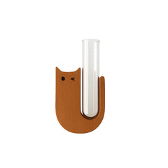 Wooden Cat Whisker Keepsake Holder with Glass Tube – Pet Whisker Storage Memorial & Magnetic Fridge Magnet Decoration