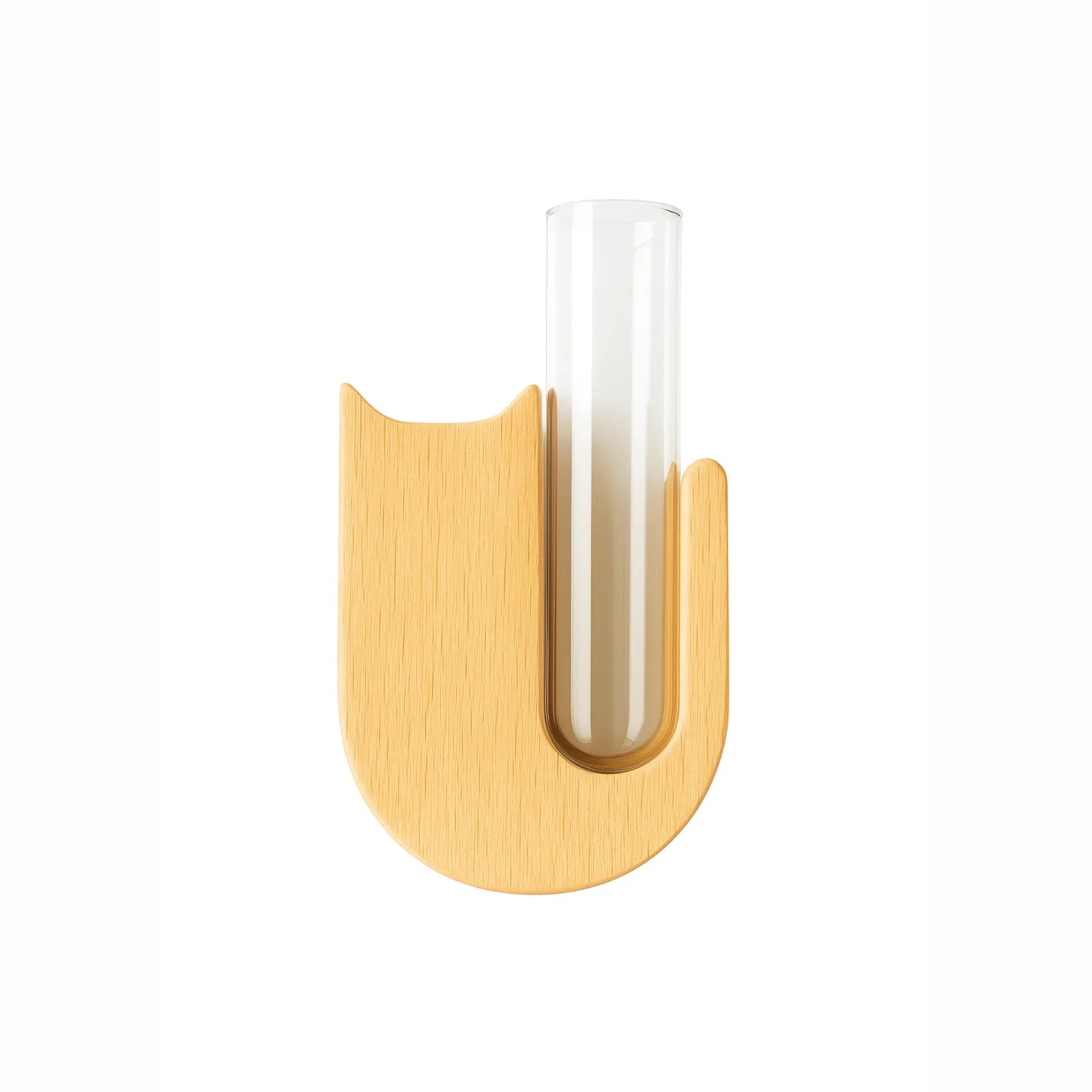 Wooden Cat Whisker Keepsake Holder with Glass Tube – Pet Whisker Storage Memorial & Magnetic Fridge Magnet Decoration