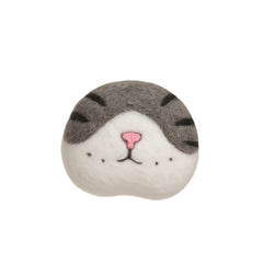 Felt Cat Whisker Keepsake Holder & Fridge Magnet – Handmade Pet Whisker Storage, Custom Cat Face Memorial Decoration