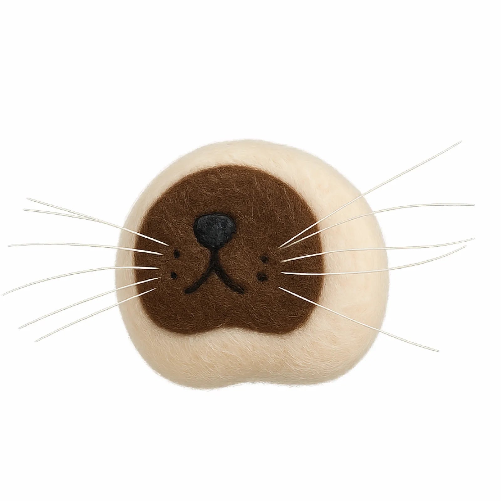 Felt Cat Whisker Keepsake Holder & Fridge Magnet – Handmade Pet Whisker Storage, Custom Cat Face Memorial Decoration