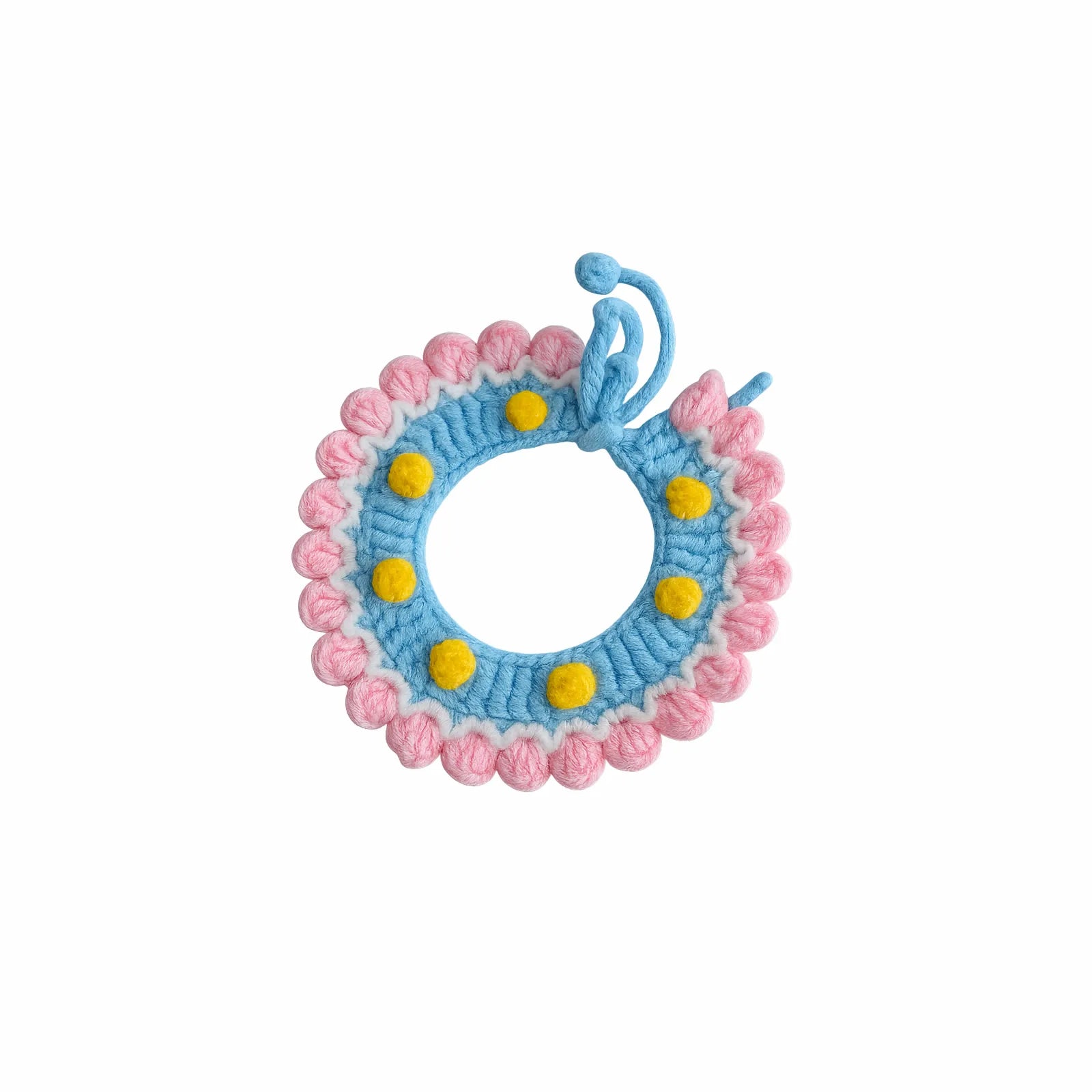 Handmade Crochet Pet Collar – Colorful Cotton Dog & Cat Neck Scarf, Cute Bandana Accessories for Daily Wear & Photos