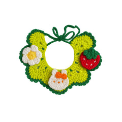 Handmade Crochet Pet Collar – Colorful Cotton Dog & Cat Neck Scarf, Cute Bandana Accessories for Daily Wear & Photos