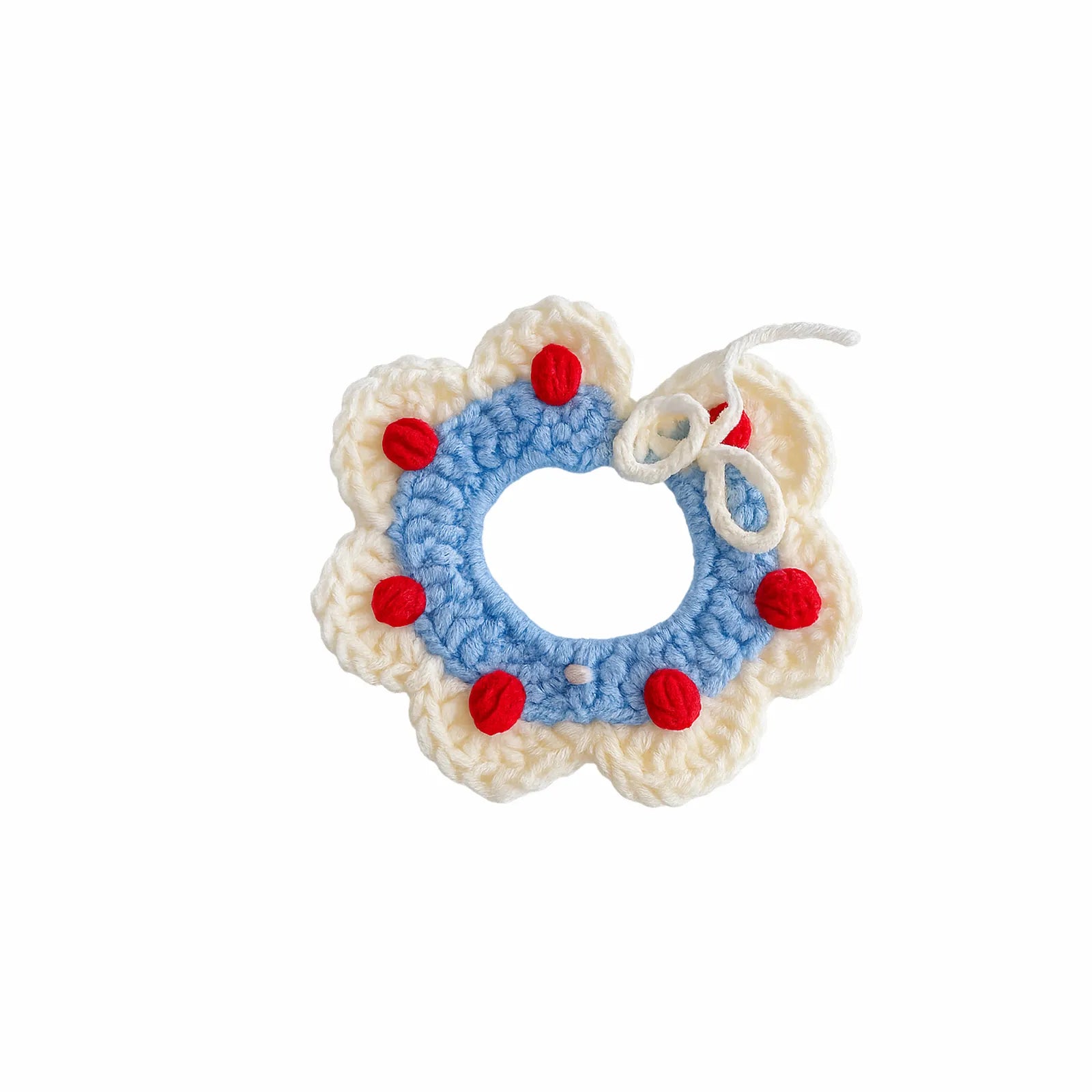 Handmade Crochet Pet Collar – Colorful Cotton Dog & Cat Neck Scarf, Cute Bandana Accessories for Daily Wear & Photos
