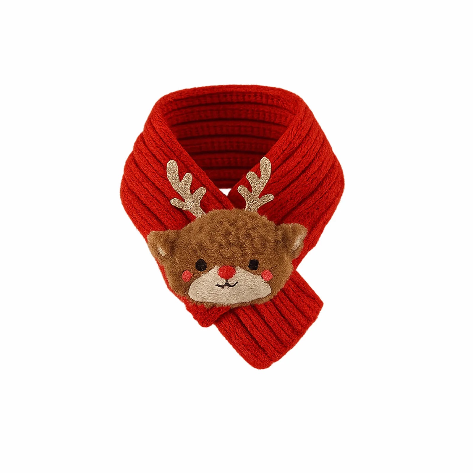 Christmas Pet Scarf Collar – Winter Dog & Cat Neck Warmer, Handmade Holiday Costume Accessory with Santa, Snowman & Reindeer