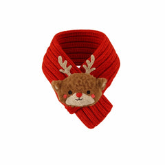 Christmas Pet Scarf Collar – Winter Dog & Cat Neck Warmer, Handmade Holiday Costume Accessory with Santa, Snowman & Reindeer