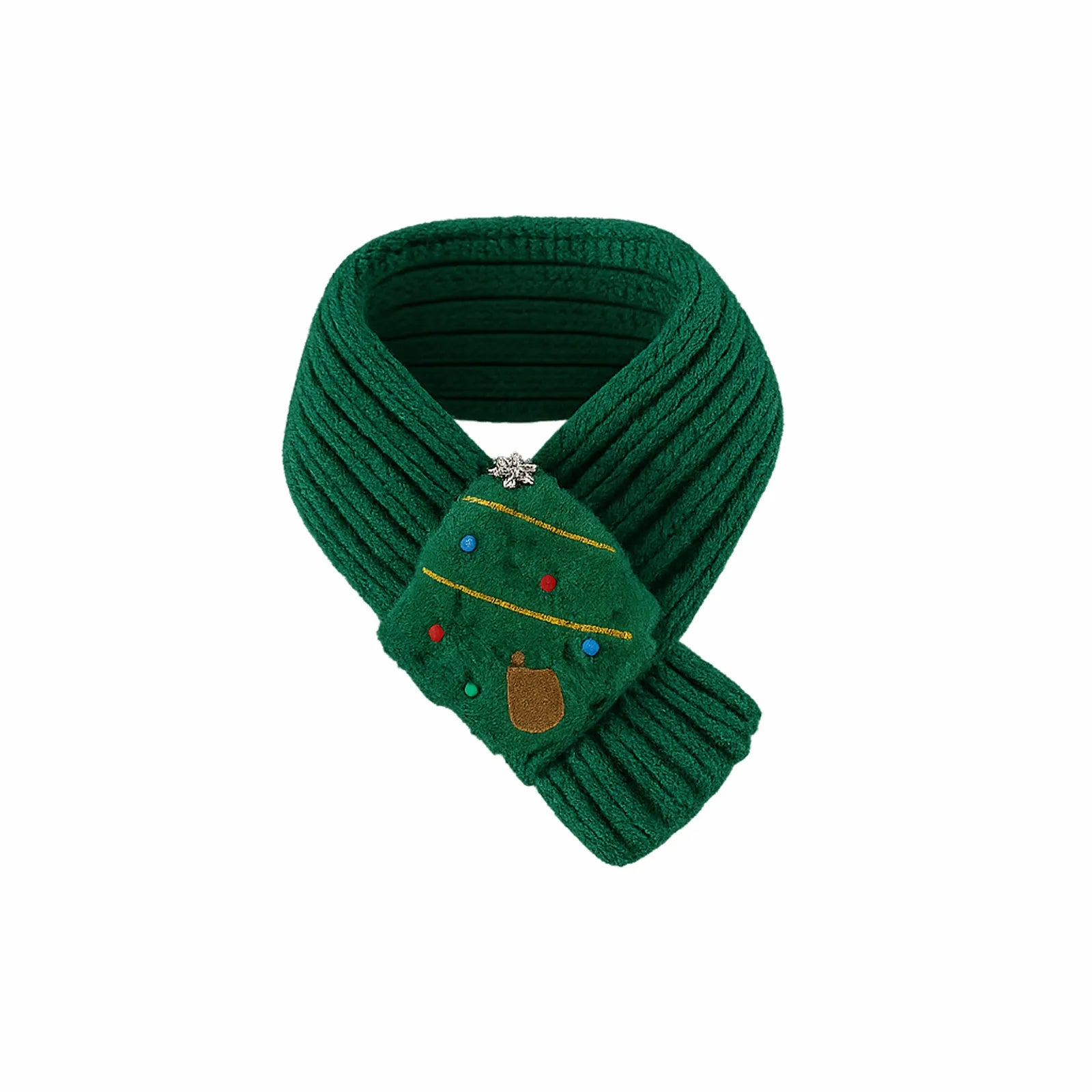 Christmas Pet Scarf Collar – Winter Dog & Cat Neck Warmer, Handmade Holiday Costume Accessory with Santa, Snowman & Reindeer
