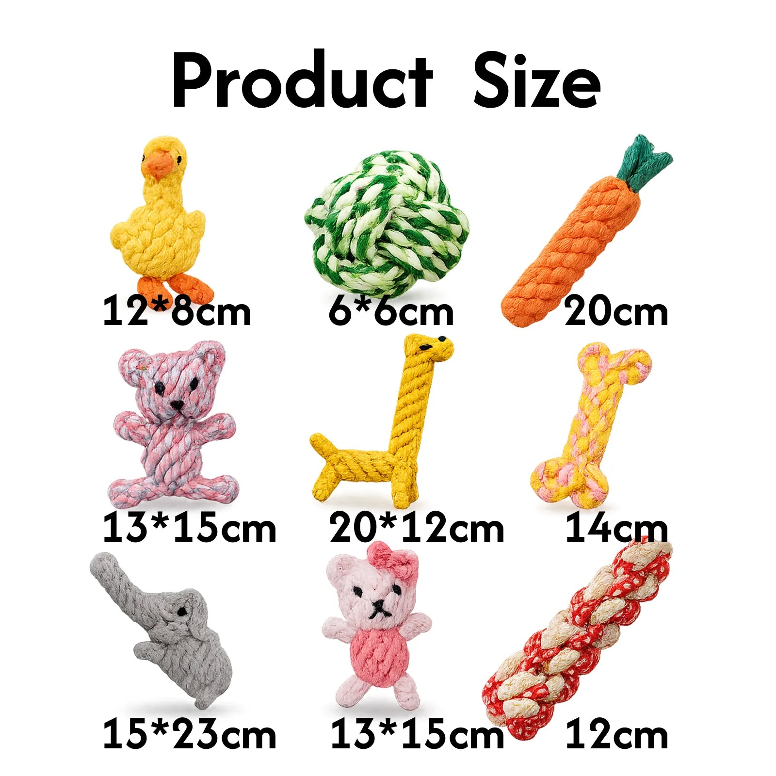 Handmade Natural Cotton Rope Chew Dog Toys