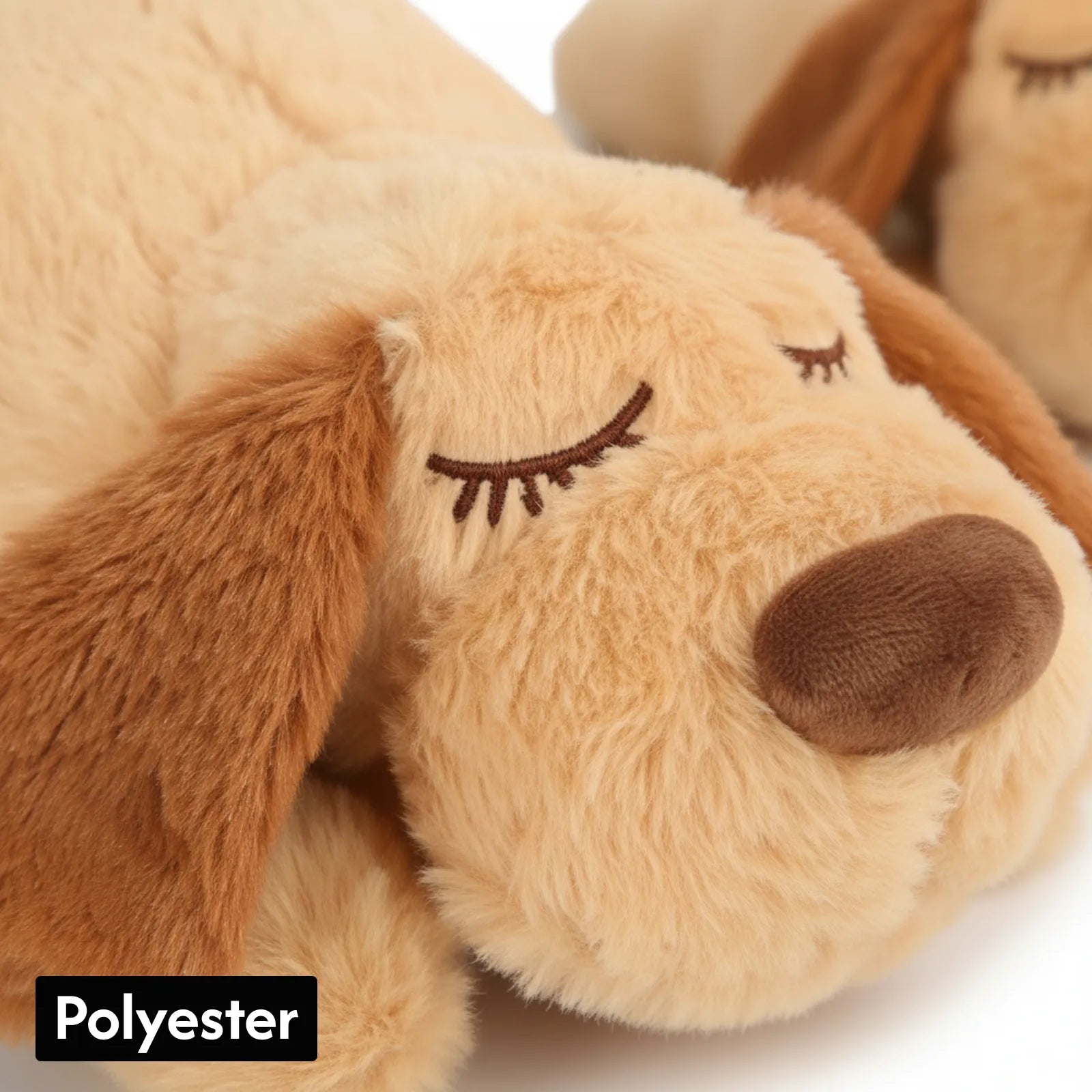 Smart Pet Anxiety Relief Dog Toy with Realistic Heartbeat & Heatable Warmth