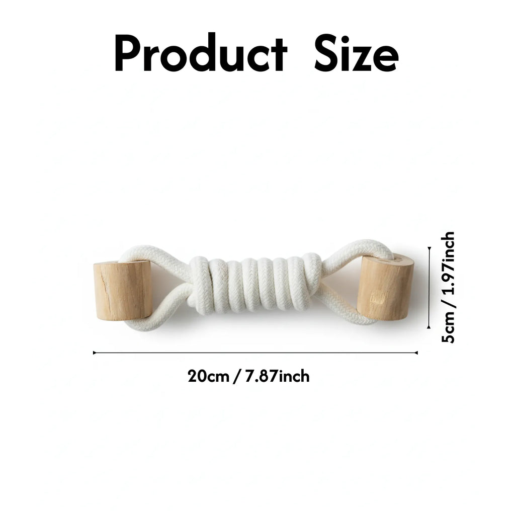 Natural Coffee Wood Rope Knot Chew Dog Toy