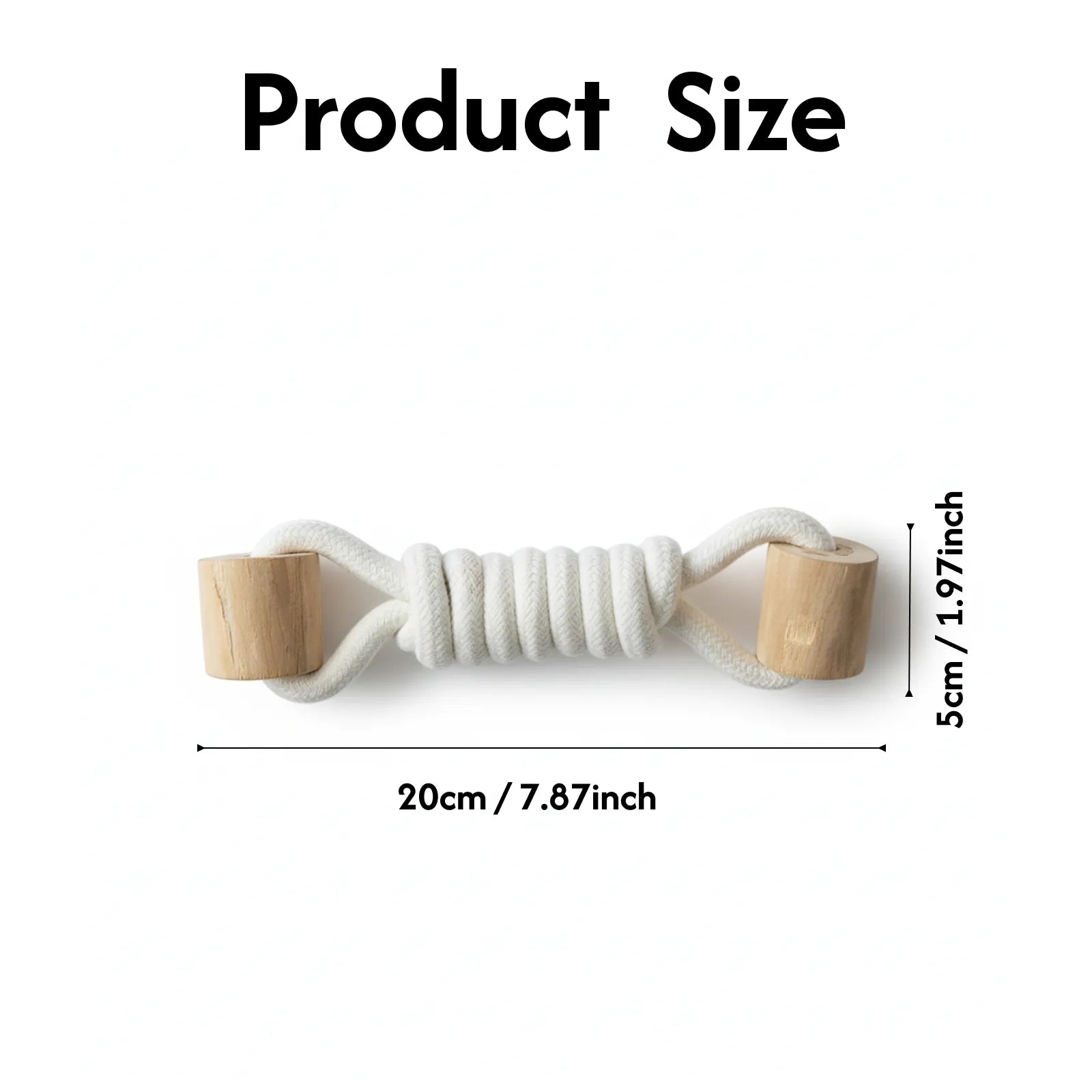 Natural Coffee Wood Rope Knot Chew Dog Toy