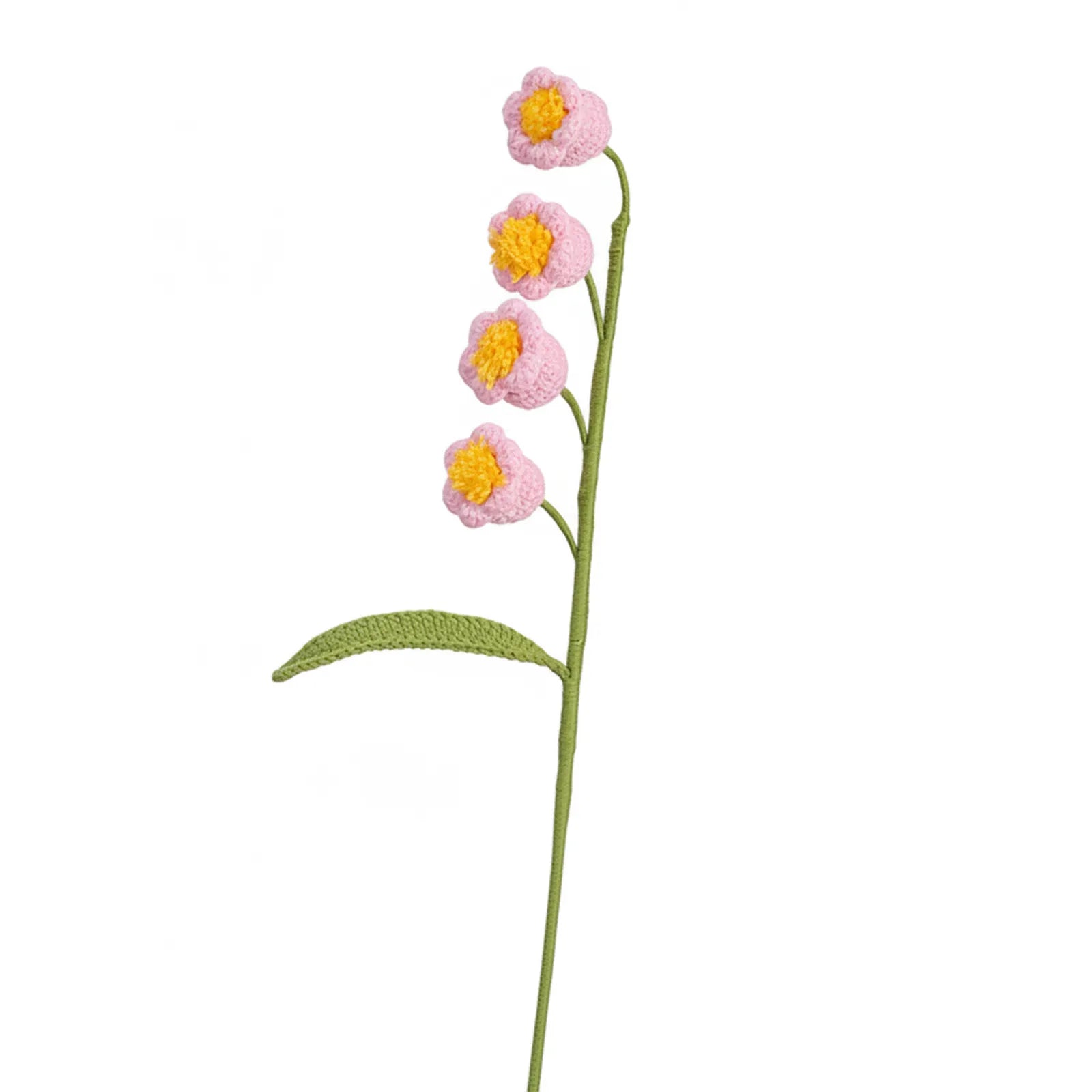 Handmade Crochet Lily of the Valley Cat Teaser Wand – Eco-Friendly Interactive Cat Toy & Home Décor (5 Colors)