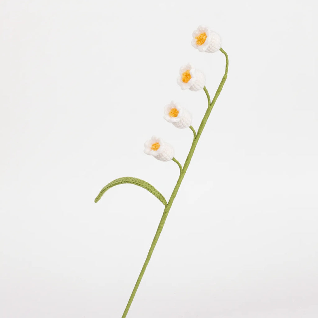 Handmade Crochet Lily of the Valley Cat Teaser Wand