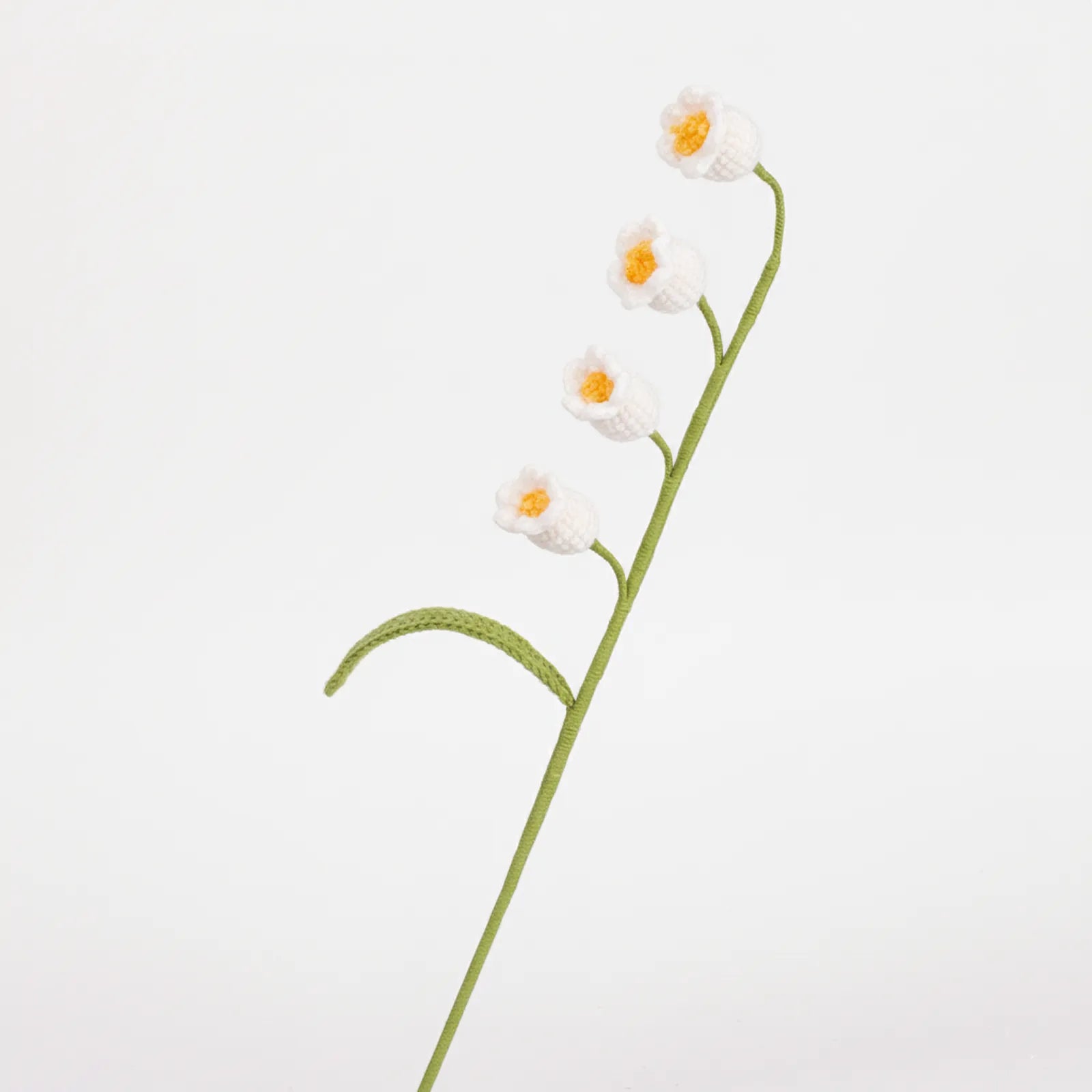 Handmade Crochet Lily of the Valley Cat Teaser Wand