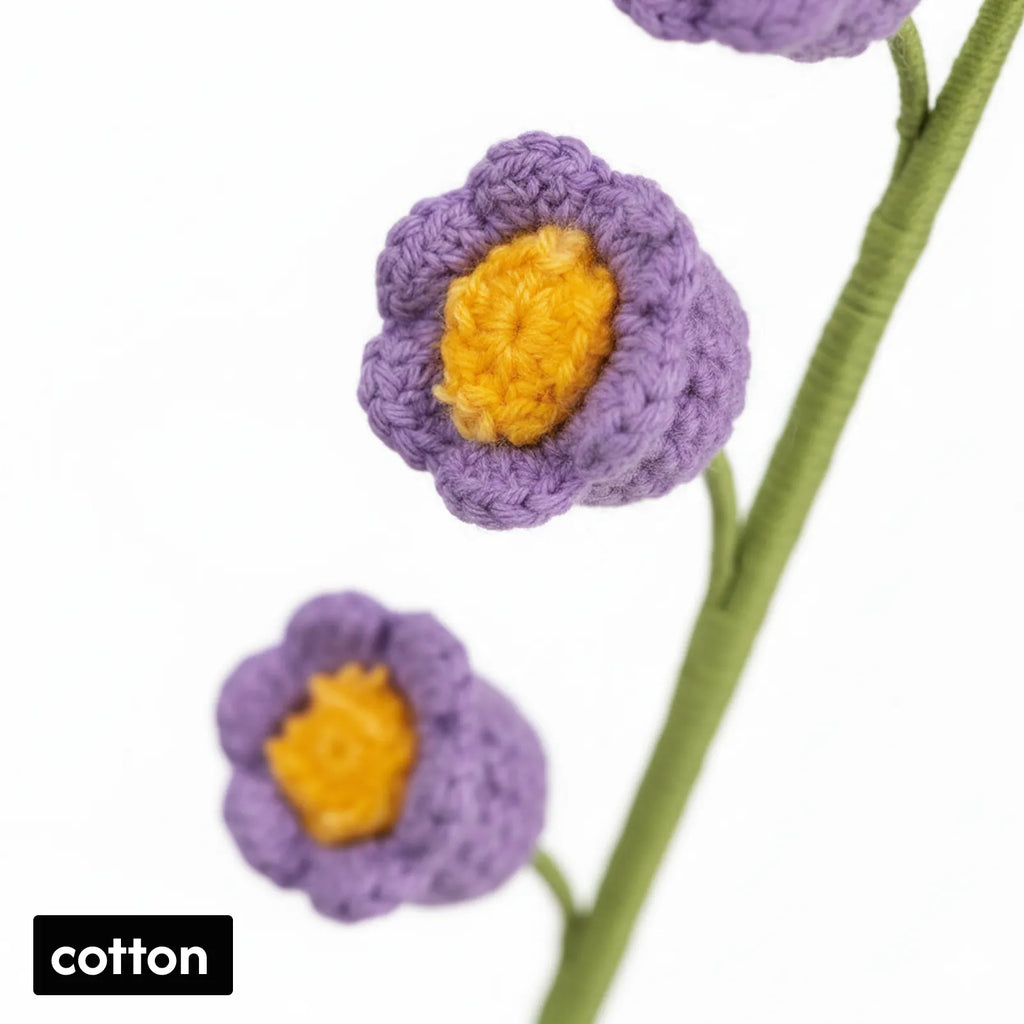 Handmade Crochet Lily of the Valley Cat Teaser Wand