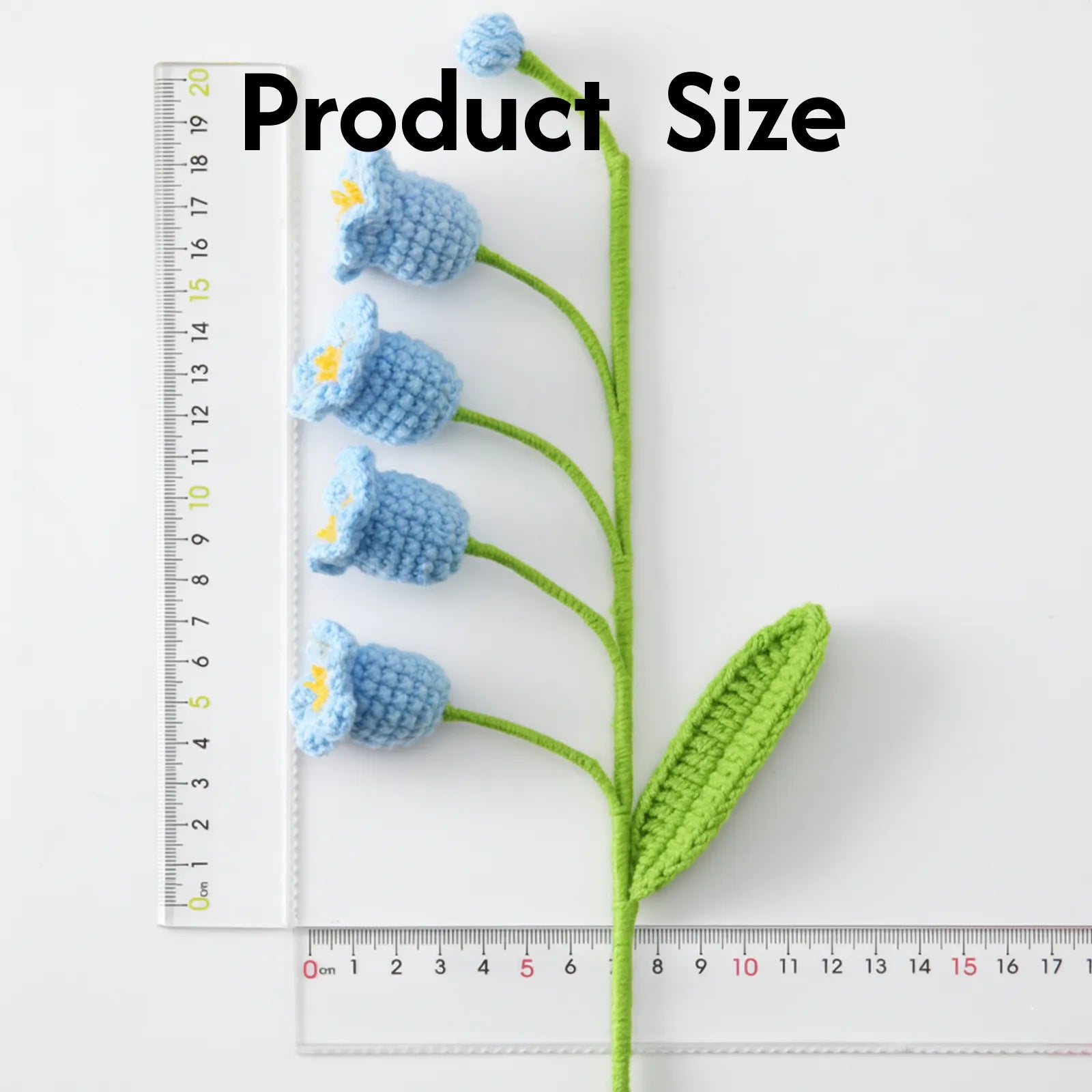 Handmade Crochet Lily of the Valley Cat Teaser Wand – Eco-Friendly Interactive Cat Toy & Home Décor (5 Colors)