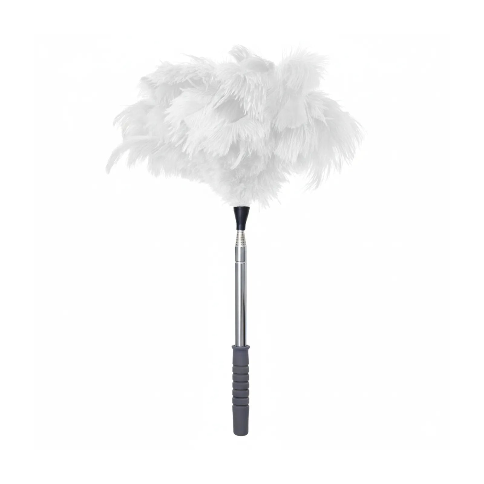 Natural Ostrich Feather Cat Teaser Wand – Adjustable Handle, Eco-Friendly Interactive Cat Toy & Dual-Purpose Duster (5 Colors)
