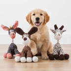 Cute Animal Plush Chew Dog Toys with Squeaker for  puppy dog toys