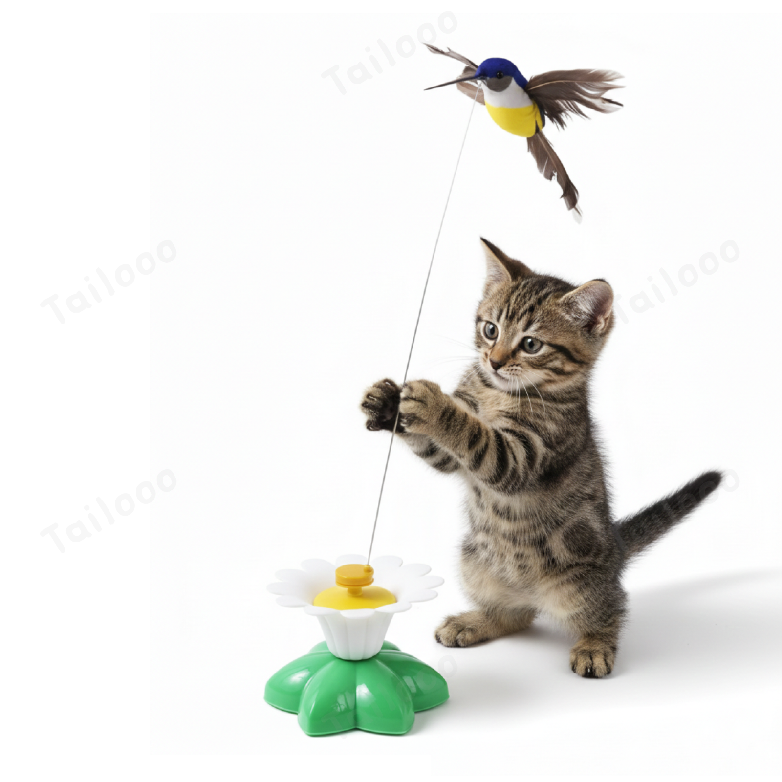 Automatic Interactive Cat Teaser Wand Toy – Rotating Bird
