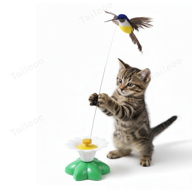 Automatic Interactive Cat Teaser Wand Toy – Rotating Bird Main Image