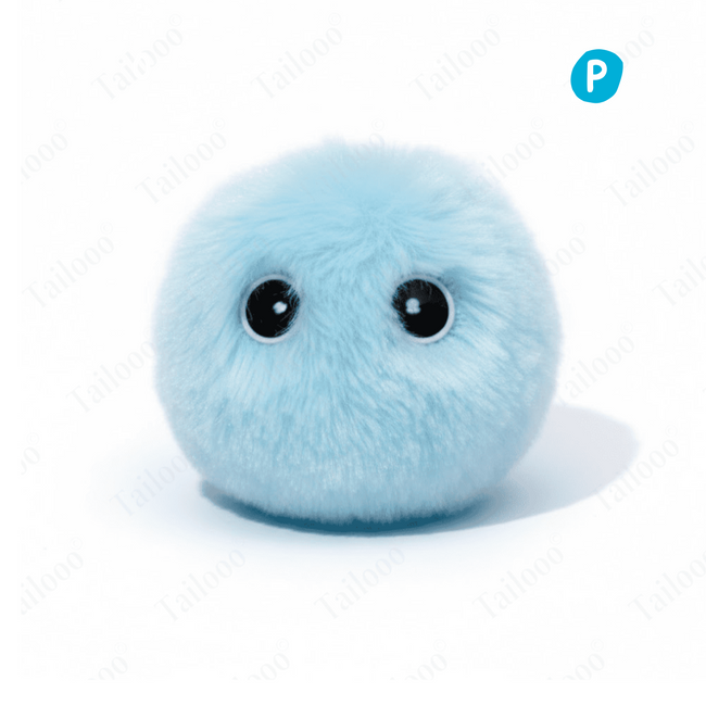 Blue Glowing Squeaky Cat Ball – Interactive Gravity Toy Tailooo Hover Image