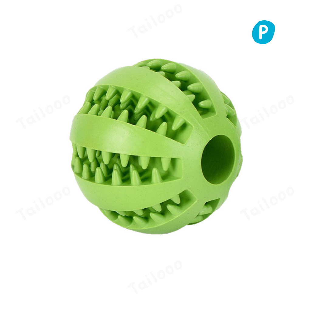 Green Interactive TPR Dog Treat Ball Toy, Slow Feeder Chew dog toy