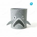 Shark-Shaped Felt Cat & Dog Toy Box Storage Basket