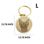 Custom Engraved Brass Pet ID Tag – Personalized Dog & Cat Collar Pendant