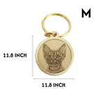 Custom Engraved Brass Pet ID Tag – Personalized Dog & Cat Collar Pendant