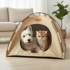 Detachable Foldable Pet Tent Bed – Off-White