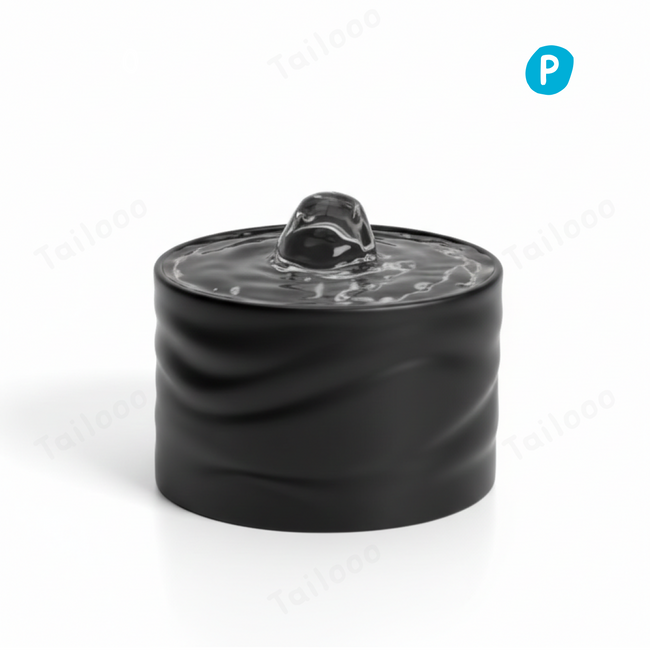 Automatic Ceramic Pet Water Fountain – Black Hover Image