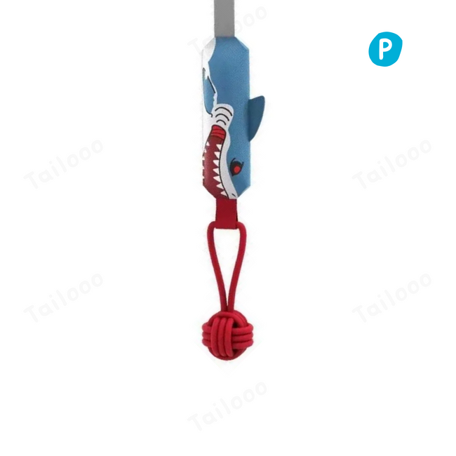 Interactive Tug-of-War Dog Toy – Shark Hover Image