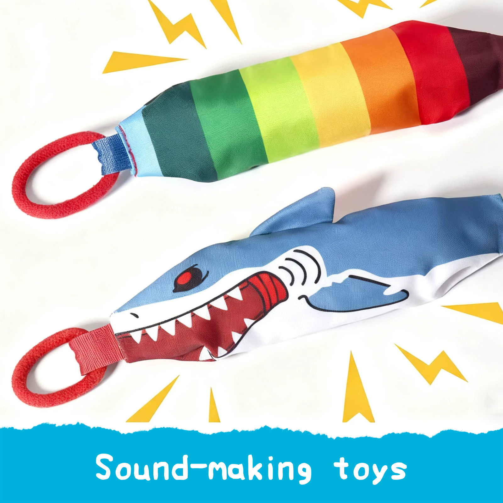 nteractive Squeaky Tug Rope Dog Toy