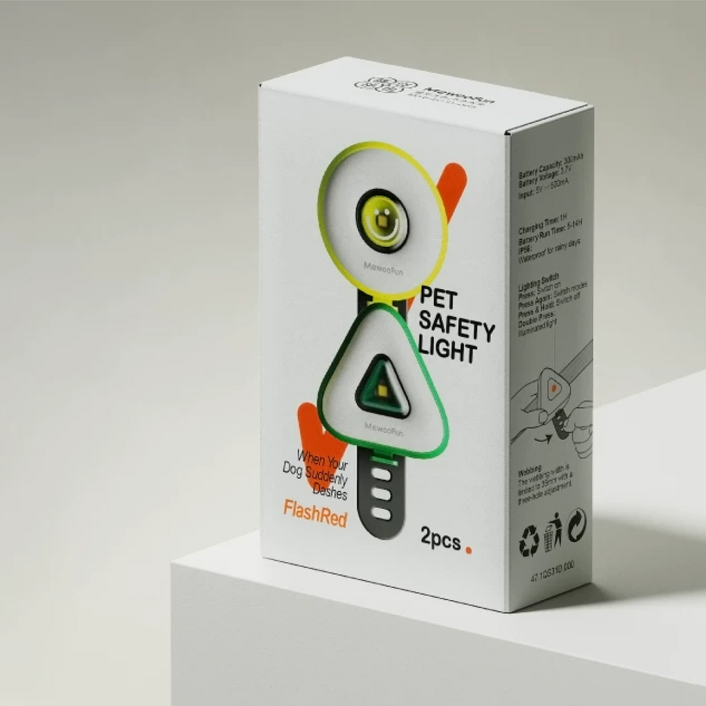 Triangular rechargeable waterproof dog walking lights