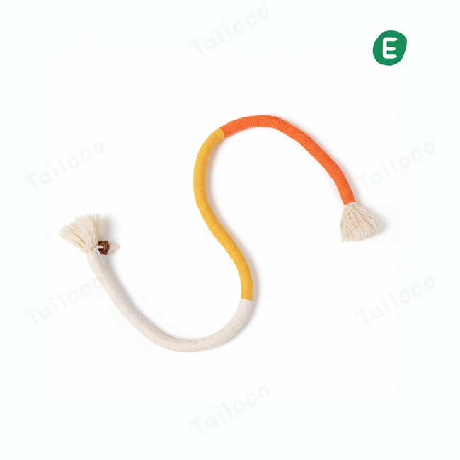 Natural Cotton Linen  Interactive Rop Cat Toys（orange） Hover Image