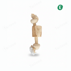 Natural Coffee Wood Rope Knot Chew Dog Toy（Single-Knot Rope）