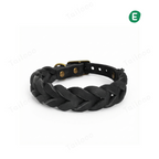 Premium Handmade Braided Leather Dog & Cat Collar（Black）