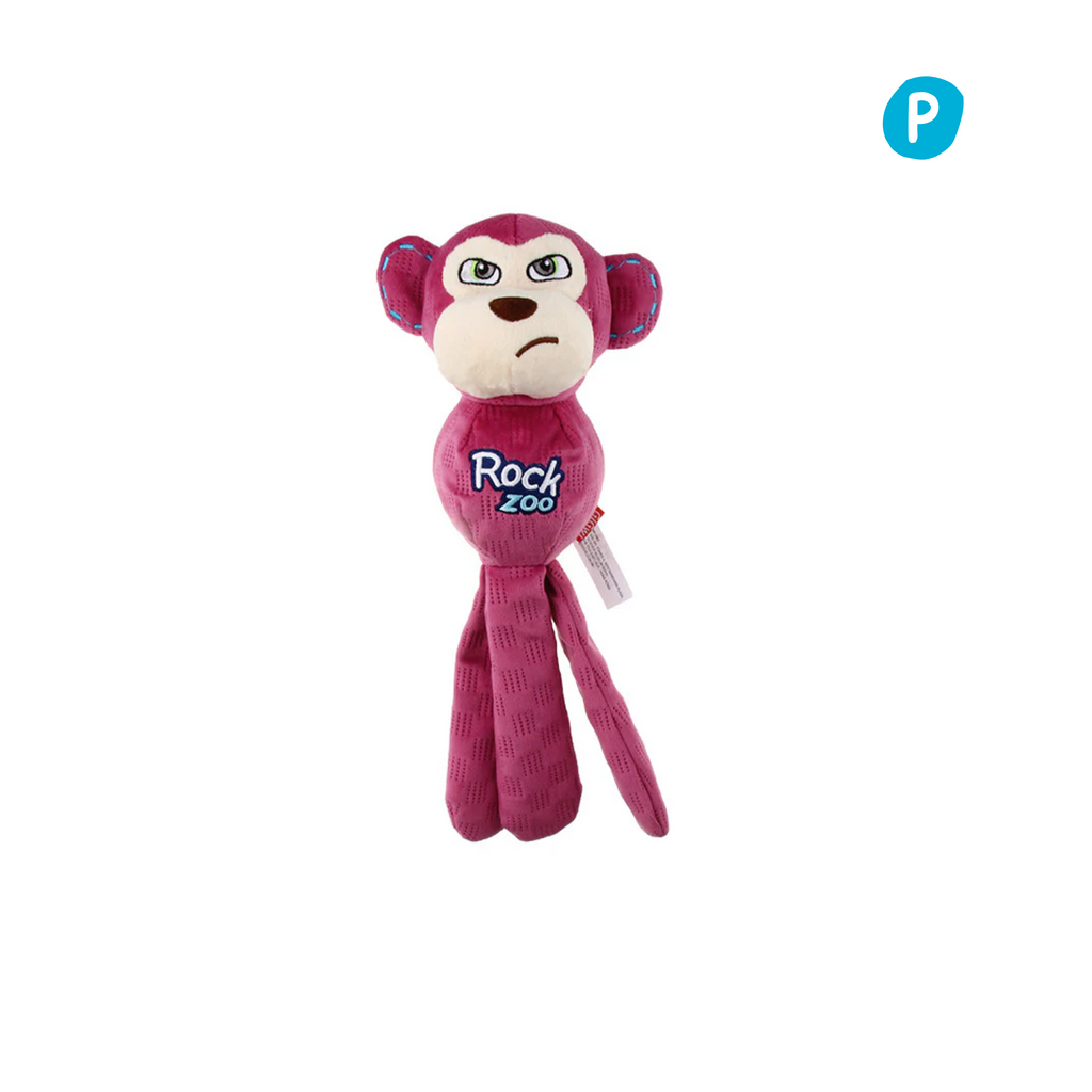 Rock Monkey——Rock Zoo Squeaky Plush Dog Toy