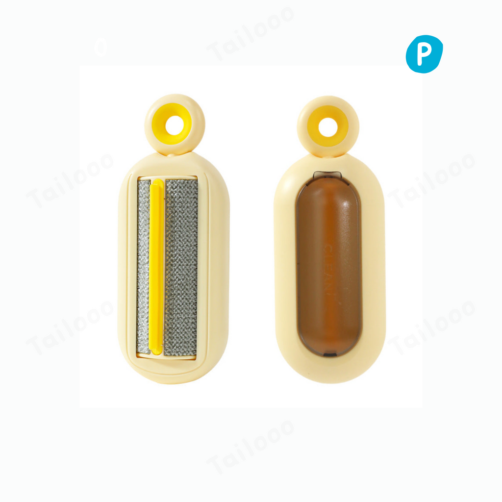 Reusable Rotating Pet Hair Remover Brush – Yellow