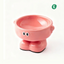 Ceramic Cartoon Elevated Pet Bowl – Pink
