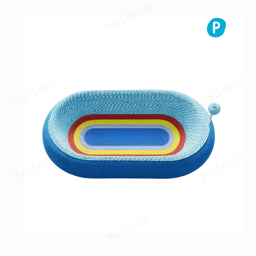 Durable Oval Cat Nest & Scratcher Bed