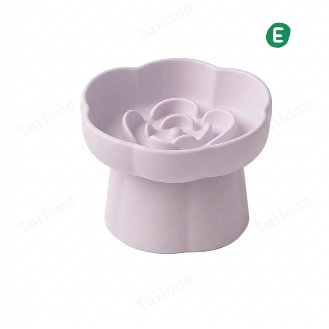 Ceramic Slow Feeder Pet Bowl – Purple Tailooo Hover Image