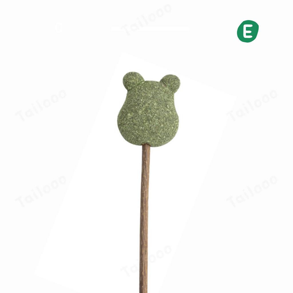 Catnip Lollipop Stick Toy – Bear Face