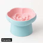 Ceramic Slow Feeder Pet Bowl – Blue