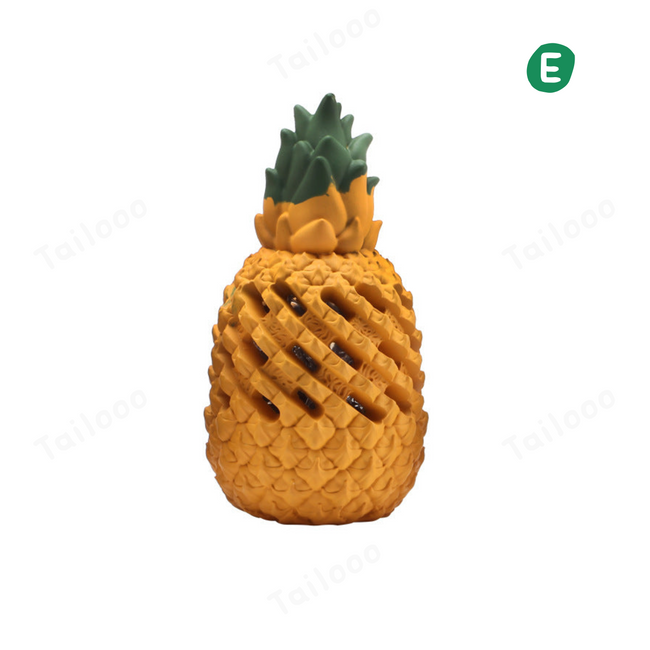 Pineapple Rubber Dog Treat Ball Tailooo Hover Image